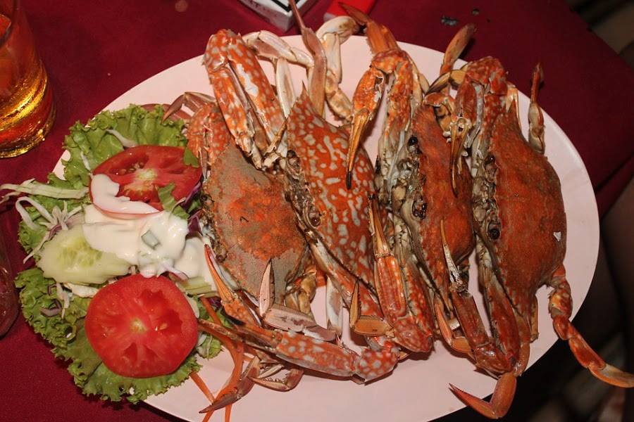 Steamed Crabs at the River Shack in Maryland