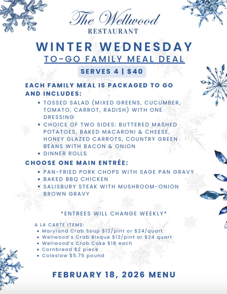 Winter Wednesday to-go menu 2-18-26