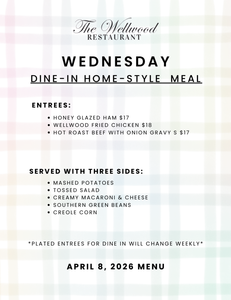 April 8 Home style dine in