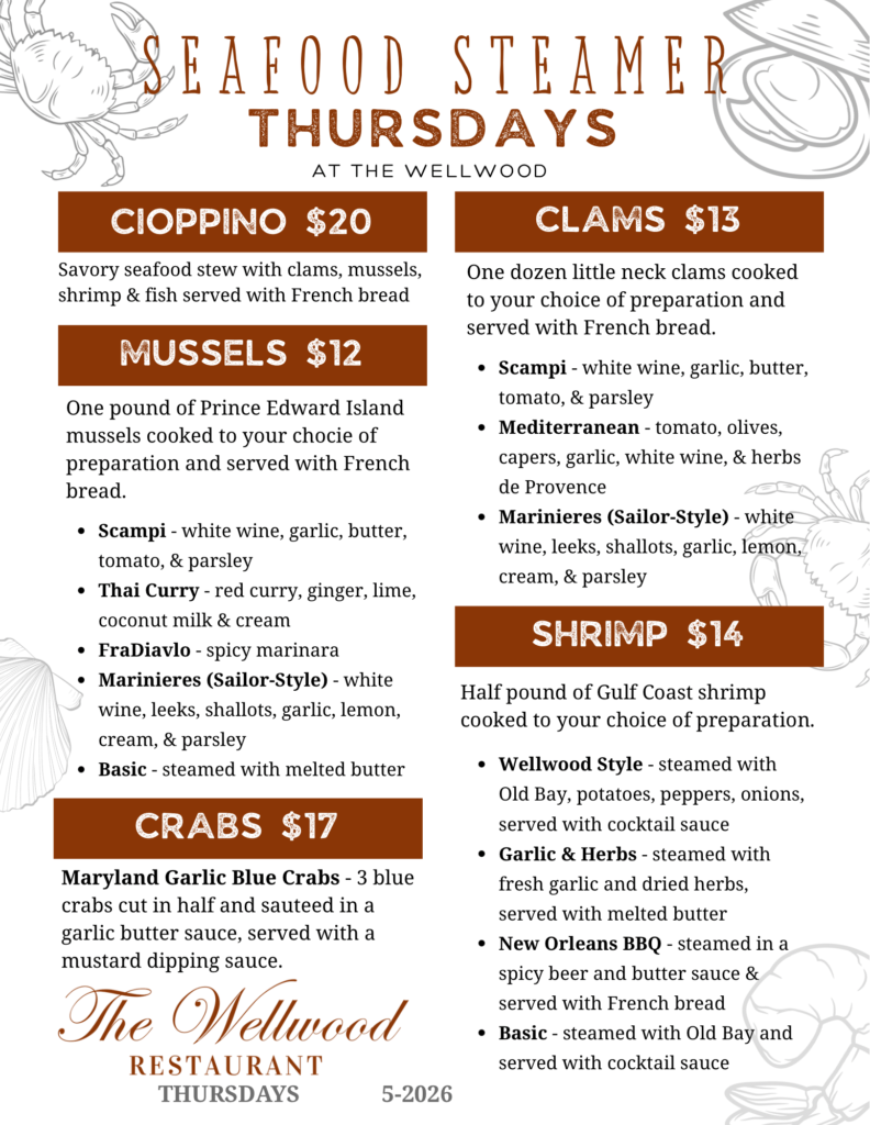 Seafood Steamer Thursday