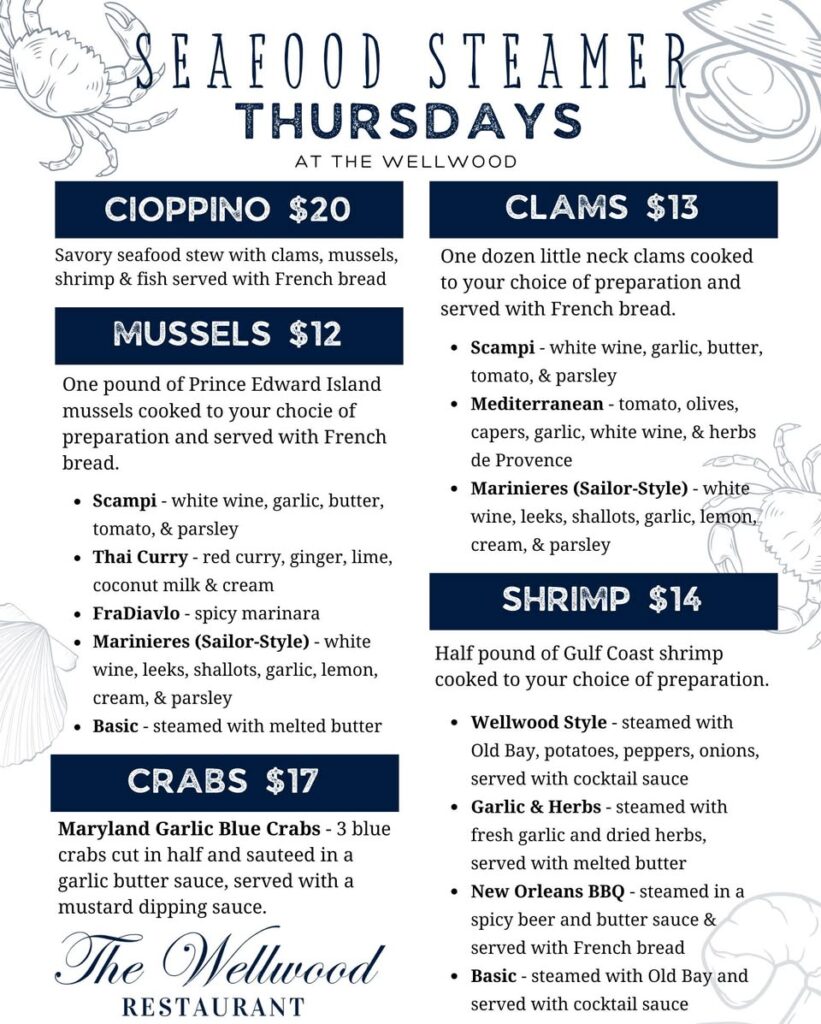 Seafood Steamer Thursday