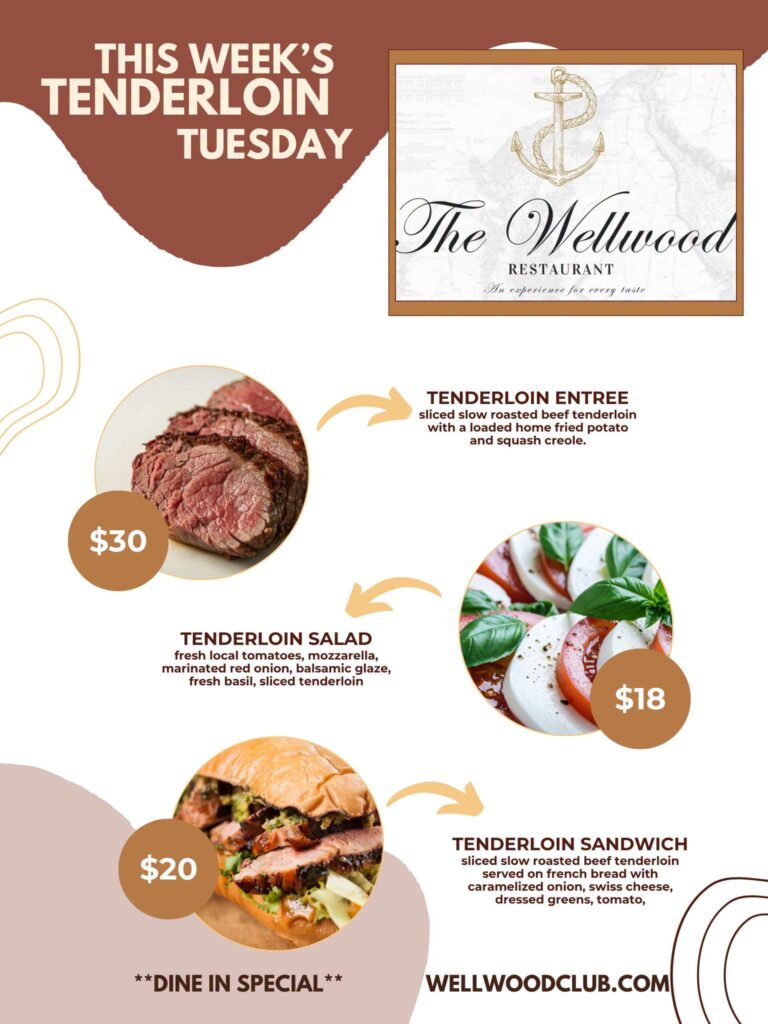 Tenderloin Tuesday Menu
