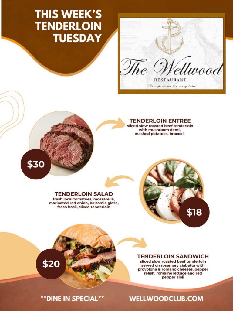 Tenderloin Tuesday Menu